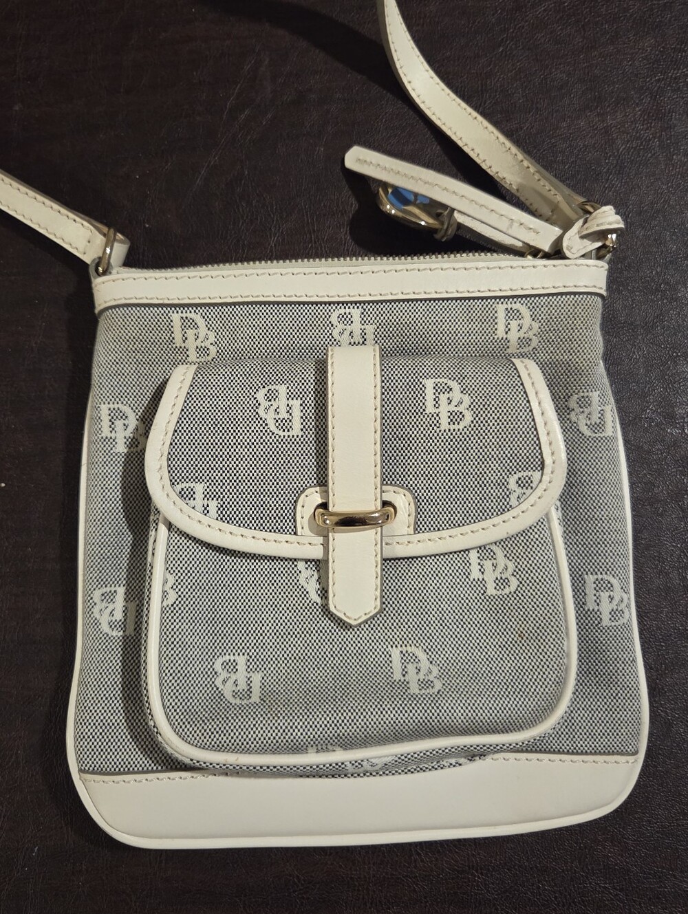 Dooney and Burke Vintage White Crossbody Bag -